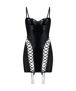 Slipdress Mesh Lace-up 10 Slipdress Mesh Lace-up -Mode-Dessous-Geschäft 185073 5