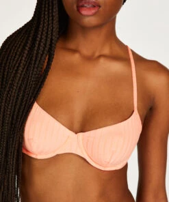 Unwattiertes Bügel-Bikini-Top Gili Rib -Mode-Dessous-Geschäft 200901 2