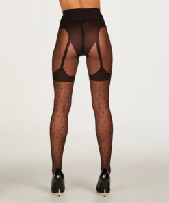 15 Denier Strumpfhose Mit Hosenträger-Detail -Mode-Dessous-Geschäft 201563 4