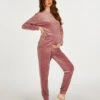 Schwangerschafts-Jogginghose Velours Pintuck