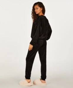 Tall Jogginghose Aus Velours -Mode-Dessous-Geschäft 201708 4