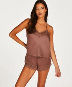 Cami Top Satin -Mode-Dessous-Geschäft 201716 3