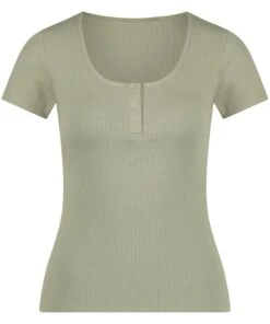 Kurzärmeliges Pyjama-Top Henley 12 Kurzärmeliges Pyjama-Top Henley -Mode-Dessous-Geschäft 201797 5 1