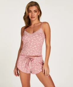 Gerippte Spitzenshorts